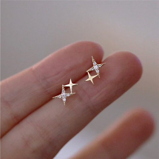 Boucles d'oreilles étoilées brillantes