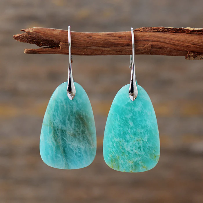 Boucles d'oreilles en pierre turquoise Antika