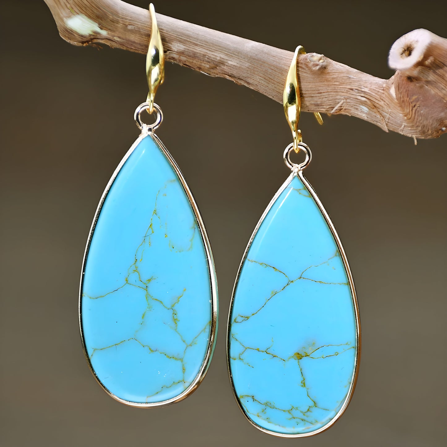 Connexion Infinie Boucles d'Oreilles Turquoise