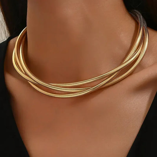Collier en Or à Trois Couches