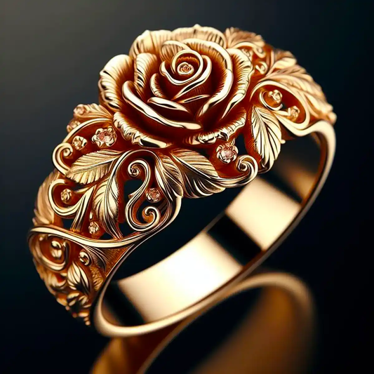 Bague Fleurie Dorée