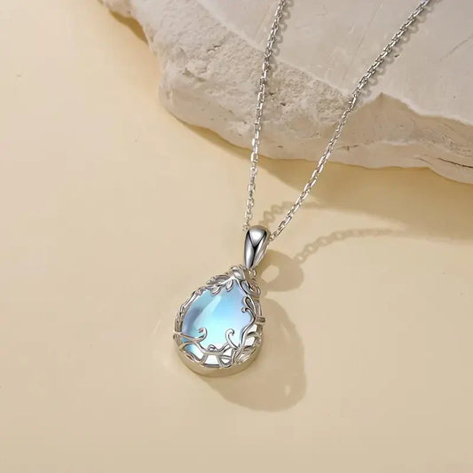 Collier Pendentif Glacier au Clair de Lune
