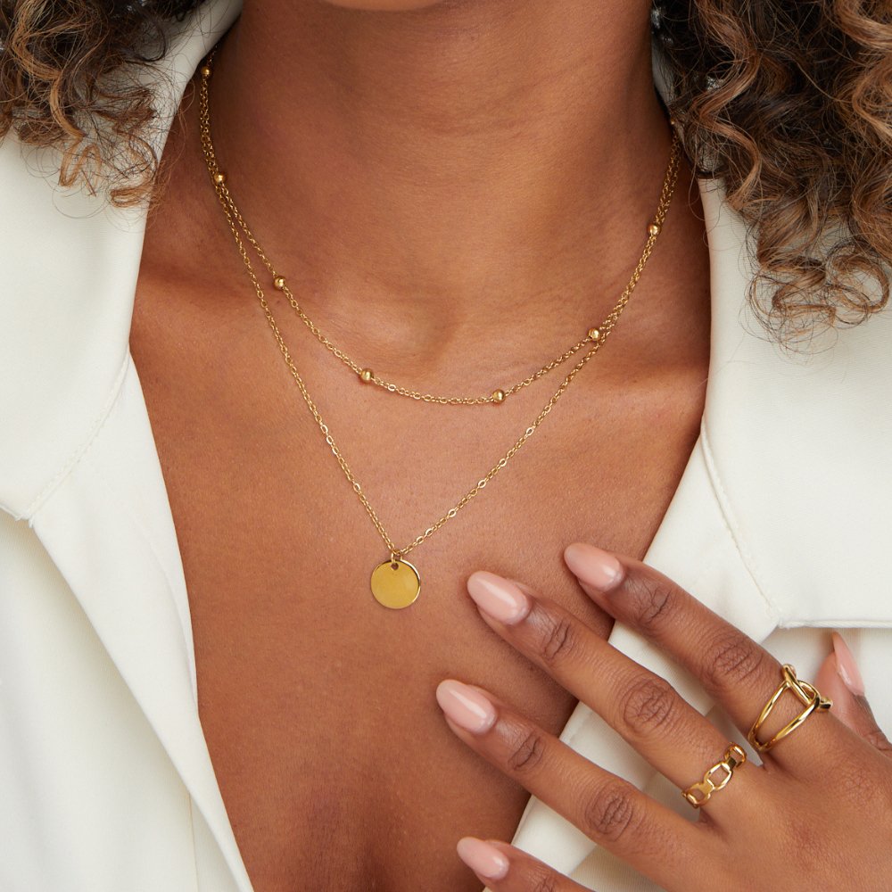 Collier à disques superposés