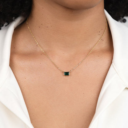Collier en Émeraude Verte