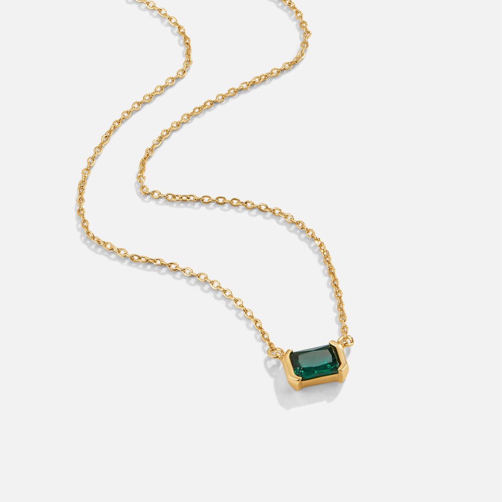 Collier en Émeraude Verte