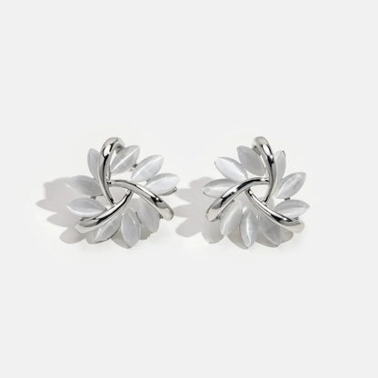 Boucles d'oreilles Ronde Opale Fleur