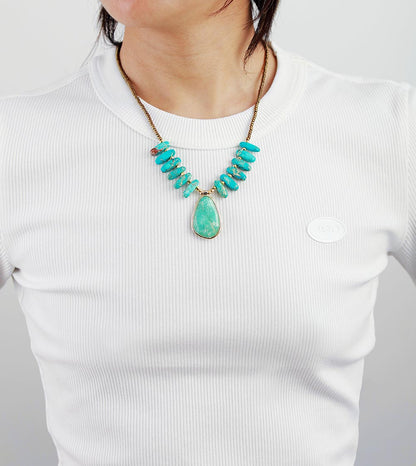 Collier en Pierre d'Amazonite Naturelle
