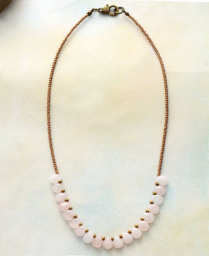 Collier en Quartz Rose Regal