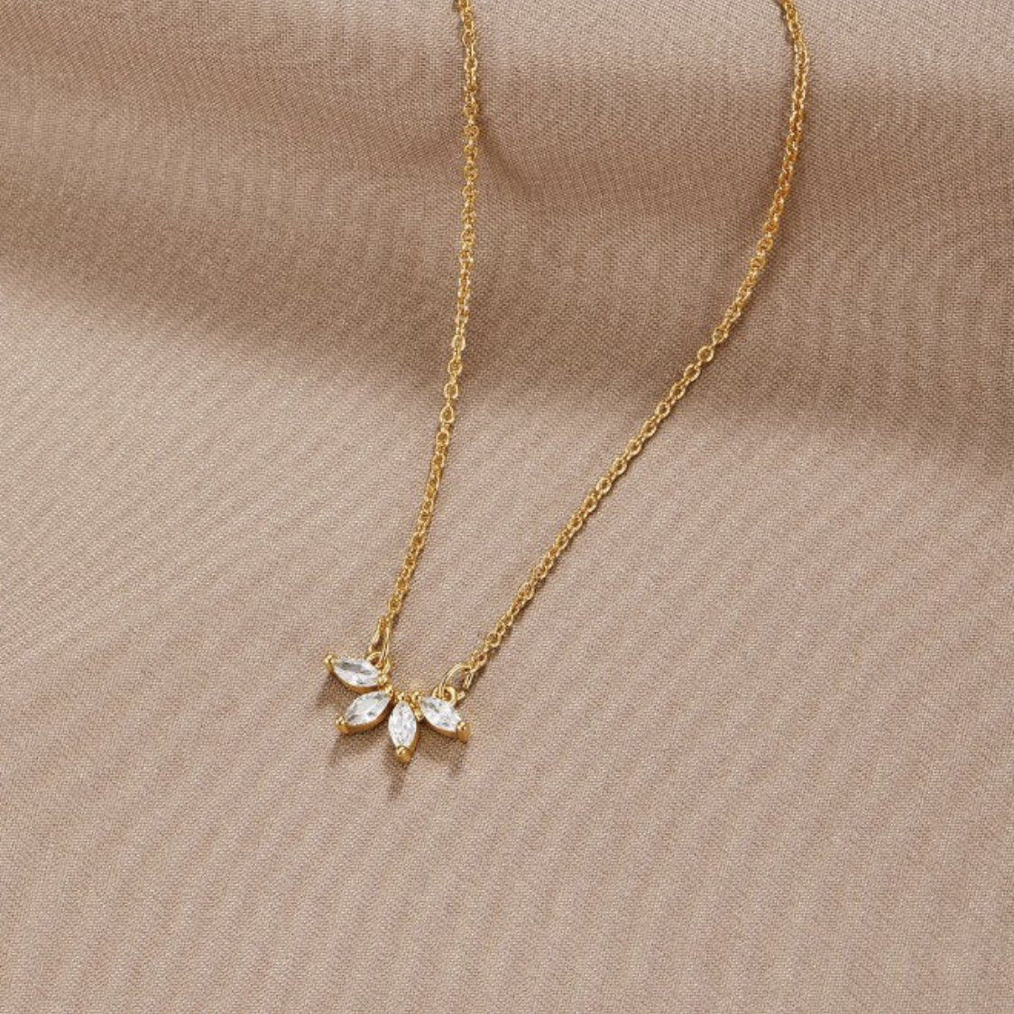 Collier Feuille de Cristal