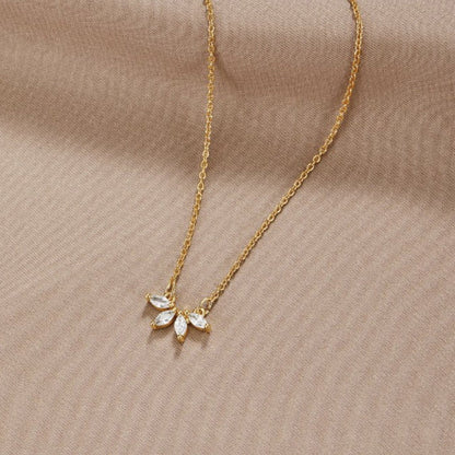 Collier Feuille de Cristal