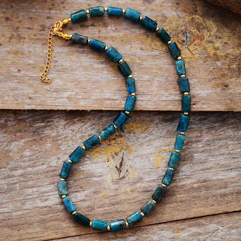 Collier Choker en Apatite Naturelle